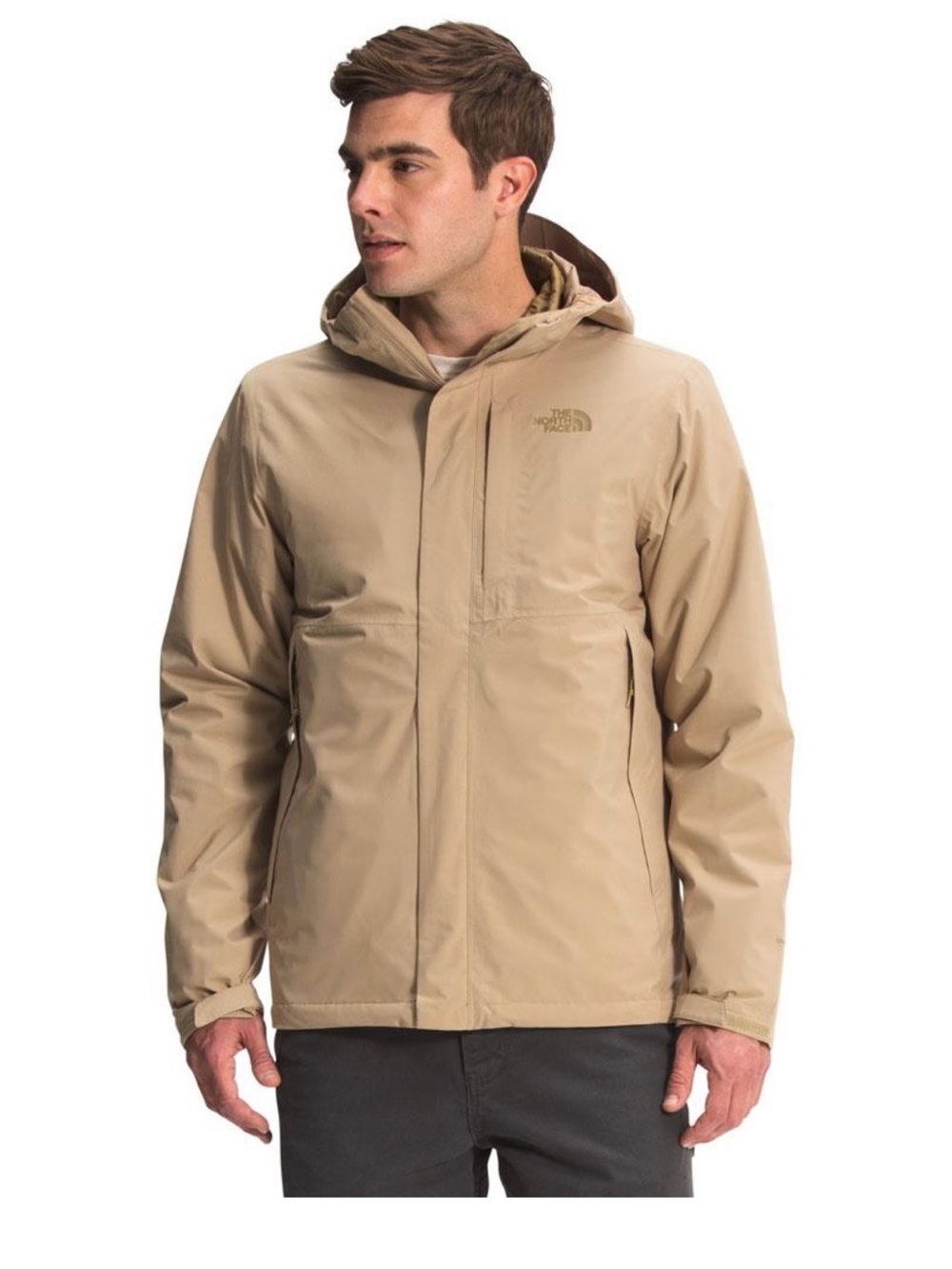 The North Face Men’s Tan Hooded Insulated Jacket Size Large Outdoor Winter Coat